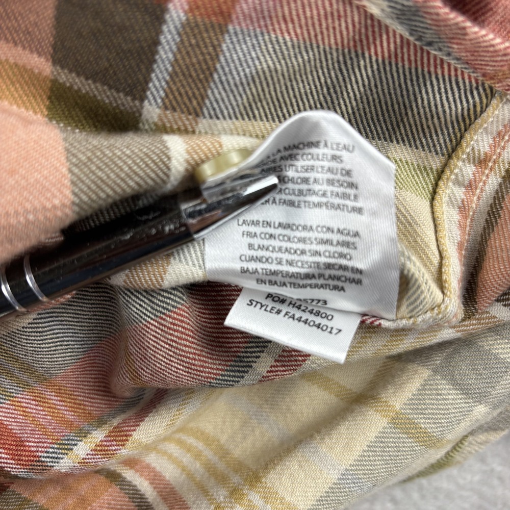 O'Neill Logan Flannel Shirt Womens Small Tan Plaid Long Sleeve Outdoor Fall Ski - Picture 12 of 12